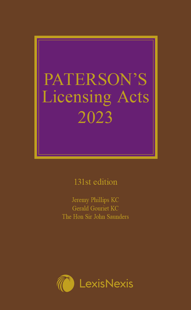 PATERSON'S LICENSING ACTS - LEXIS NEXIS