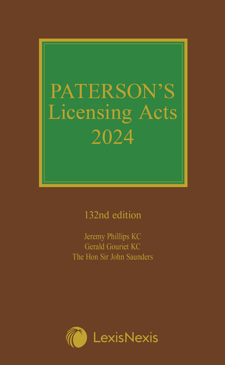 PATERSON'S LICENSING ACTS - LEXIS NEXIS